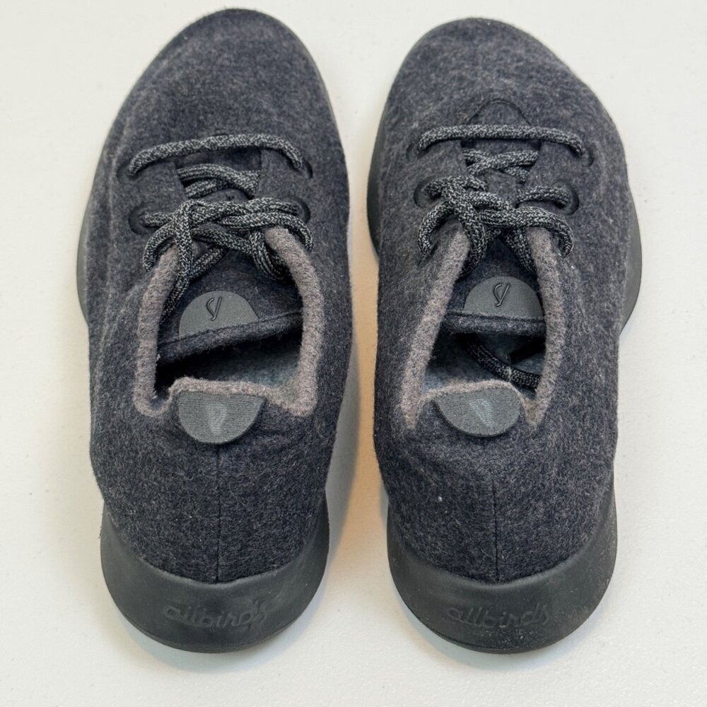ALLBIRDS Wool Flannel Sneakers Mens Size 10 Gray Merino Wool LaceUp Comfort Shoe - Picture 12 of 13